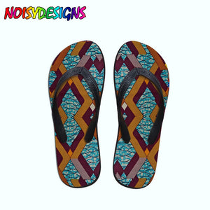 African Pattern Print Teenager Girls Flip Flops Women Casual Fashion House Slippers Slip-on Women flat Flip Flops Dropshipping | TageUnlimited