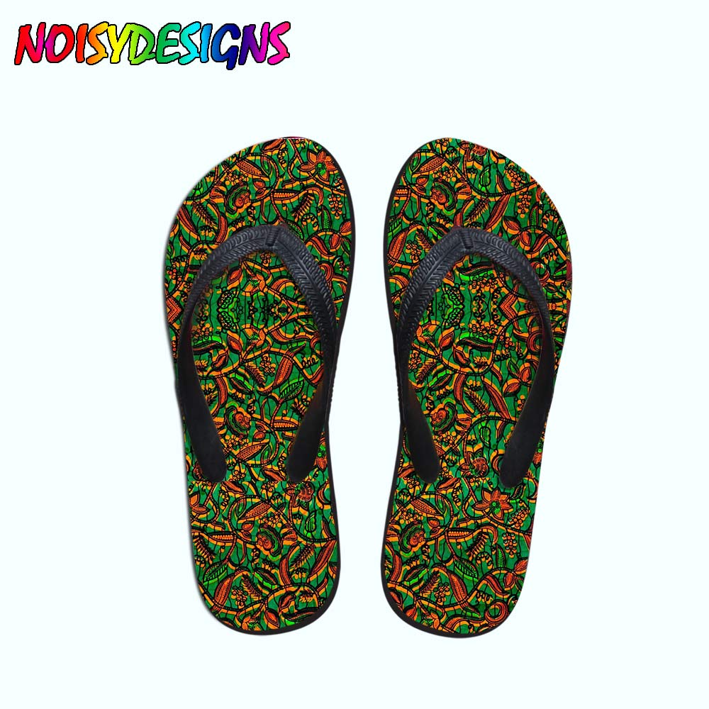 African Pattern Print Teenager Girls Flip Flops Women Casual Fashion House Slippers Slip-on Women flat Flip Flops Dropshipping | TageUnlimited