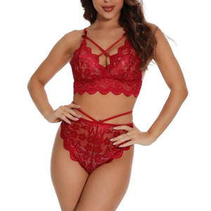 Sexy Lace Lingerie Women Size Bra Panties Two-piece Set | Tage-Active