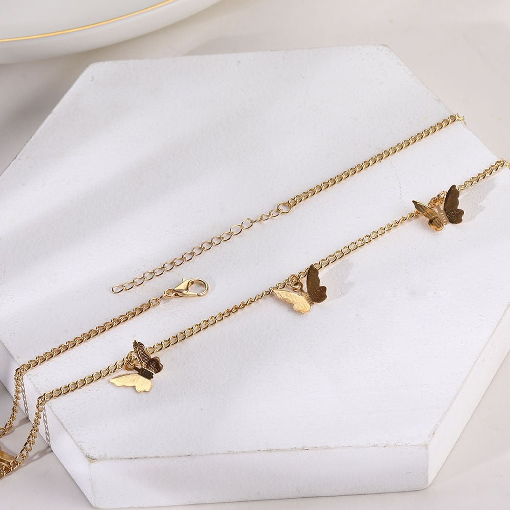Animal Butterfly Short Necklace Vintage Golden Chain Butterfly Neck Necklace Bohemian Fashion Clavic Necklace Jewelry | 0 | Tage-Active