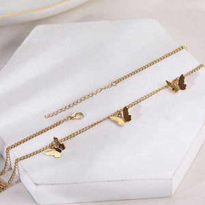 Animal Butterfly Short Necklace Vintage Golden Chain Butterfly Neck Necklace Bohemian Fashion Clavic Necklace Jewelry | 0 | Tage-Active