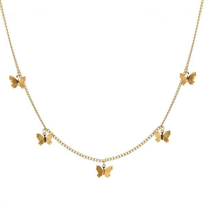 Animal Butterfly Short Necklace Vintage Golden Chain Butterfly Neck Necklace Bohemian Fashion Clavic Necklace Jewelry | 0 | Tage-Active