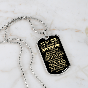 To My Son | Just Do Your Best | Jewelry | A1014T, A1014TG, G007T, G007TG, lx-G007, PROD-1946239, PT-133, TNM-1, USER-43062 | TageUnlimited