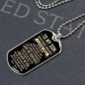 To My Son | Just Do Your Best | Jewelry | A1014T, A1014TG, G007T, G007TG, lx-G007, PROD-1946239, PT-133, TNM-1, USER-43062 | TageUnlimited
