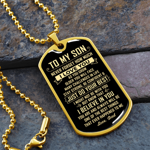 To My Son | Just Do Your Best | Jewelry | A1014T, A1014TG, G007T, G007TG, lx-G007, PROD-1946239, PT-133, TNM-1, USER-43062 | TageUnlimited