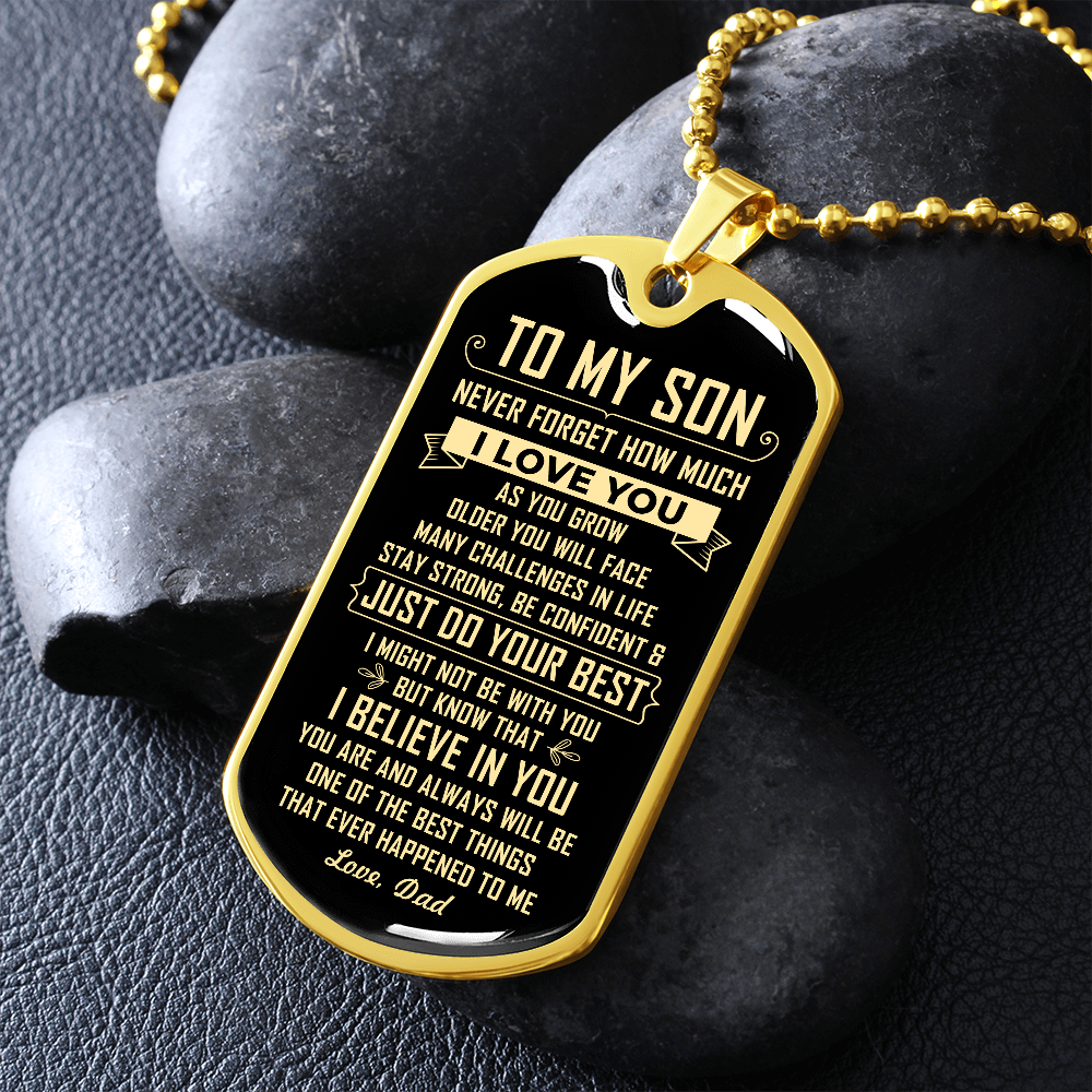 To My Son | Just Do Your Best | Jewelry | A1014T, A1014TG, G007T, G007TG, lx-G007, PROD-1946239, PT-133, TNM-1, USER-43062 | TageUnlimited