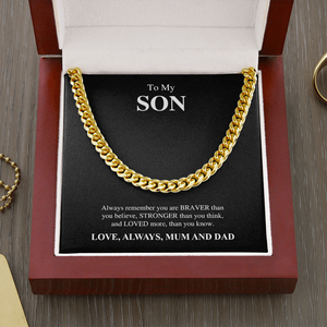 To My Son | You Are Braver Than You Think ❤️🖤 | Jewelry | C30184T, C30184TG, lx-C30184, PB23-WOOD, PROD-1831498, PT-1772, USER-43062 | TageUnlimited