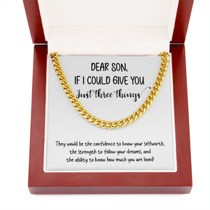 Dear Son | You Are Loved 💙❤️ | Jewelry | C30184T, C30184TG, lx-C30184, PB23-WOOD, PROD-1834891, PT-1772, USER-43062 | TageUnlimited