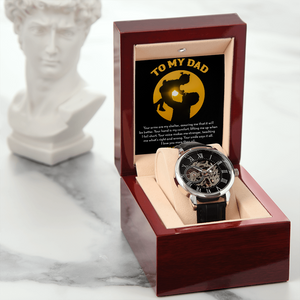 To My Dad Gift Watch | Your Arms Are My Shelter | Father's Day Gift | Jewelry | PB24-WOOD, PROD-2222093, PT-4320, USER-43062, W30044 | TageUnlimited