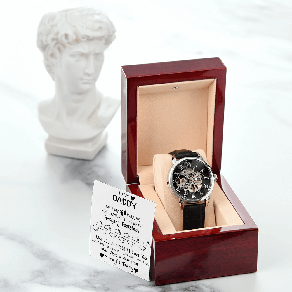 To My Daddy Gift Watch | I May Be A Bump | Father's Day Gift | Jewelry | PB24-WOOD, PROD-2228696, PT-4320, USER-43062, W30044 | TageUnlimited