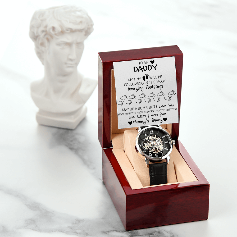 To My Daddy Gift Watch | I May Be A Bump | Father's Day Gift | Jewelry | PB24-WOOD, PROD-2228696, PT-4320, USER-43062, W30044 | TageUnlimited