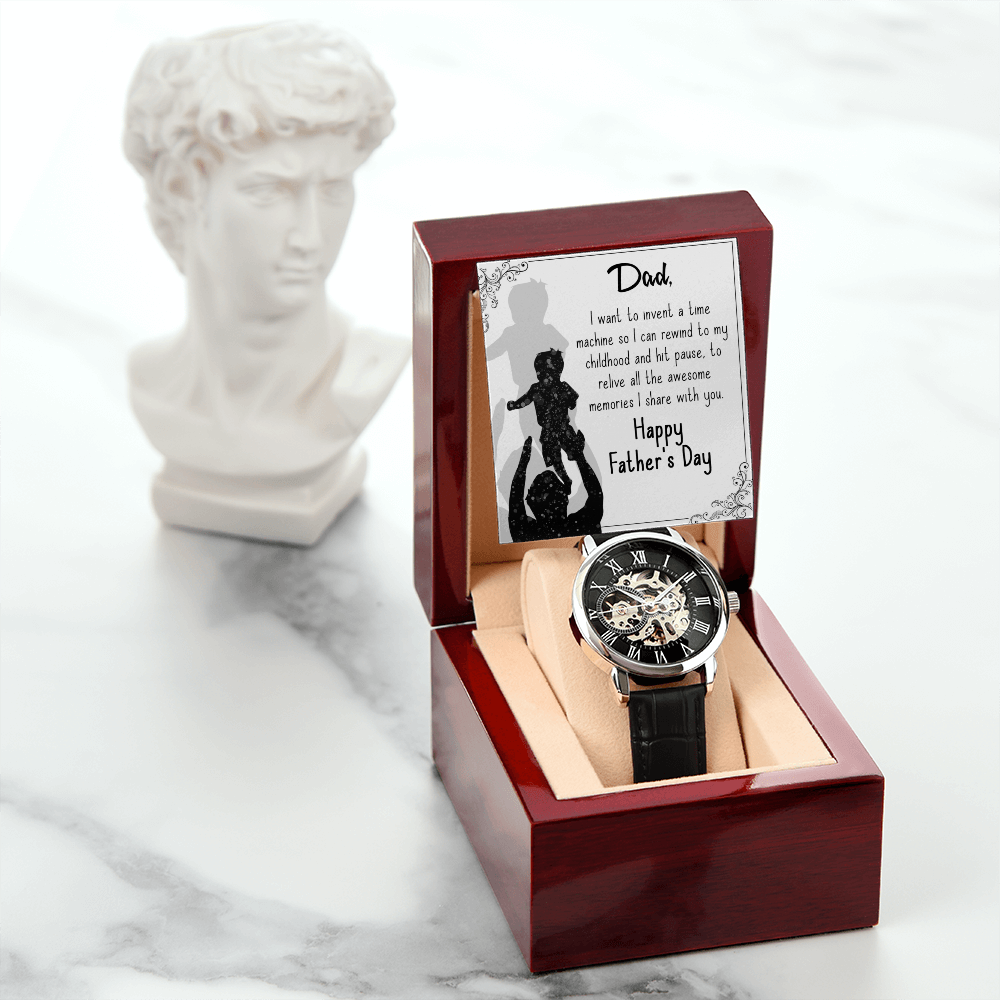 To My Dad Gift Watch | I Want To Invent A Time Machine | Father's Day Gift | Jewelry | PB24-WOOD, PROD-2245533, PT-4320, USER-43062, W30044 | TageUnlimited