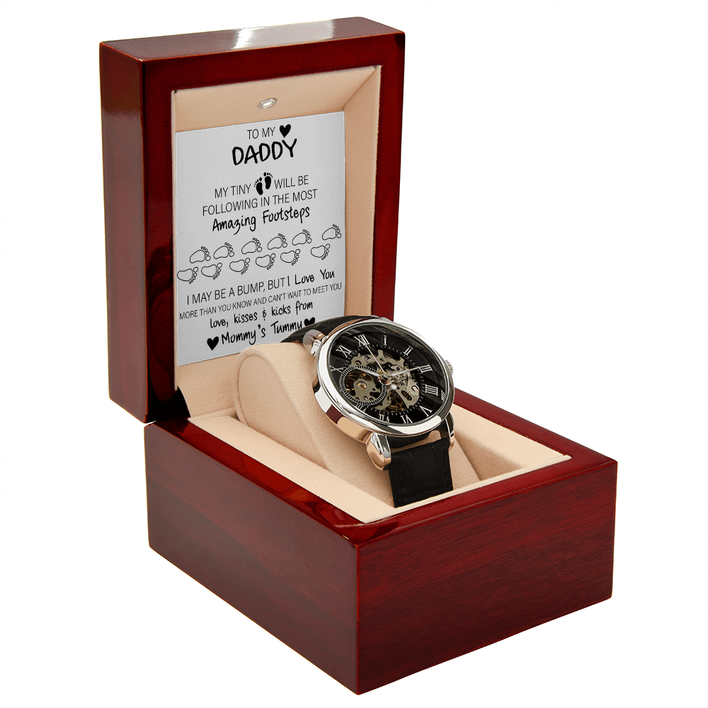 To My Daddy Gift Watch | I May Be A Bump | Father's Day Gift | Jewelry | PB24-WOOD, PROD-2228696, PT-4320, USER-43062, W30044 | TageUnlimited