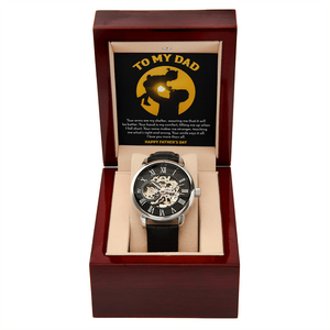 To My Dad Gift Watch | Your Arms Are My Shelter | Father's Day Gift | Jewelry | PB24-WOOD, PROD-2222093, PT-4320, USER-43062, W30044 | TageUnlimited