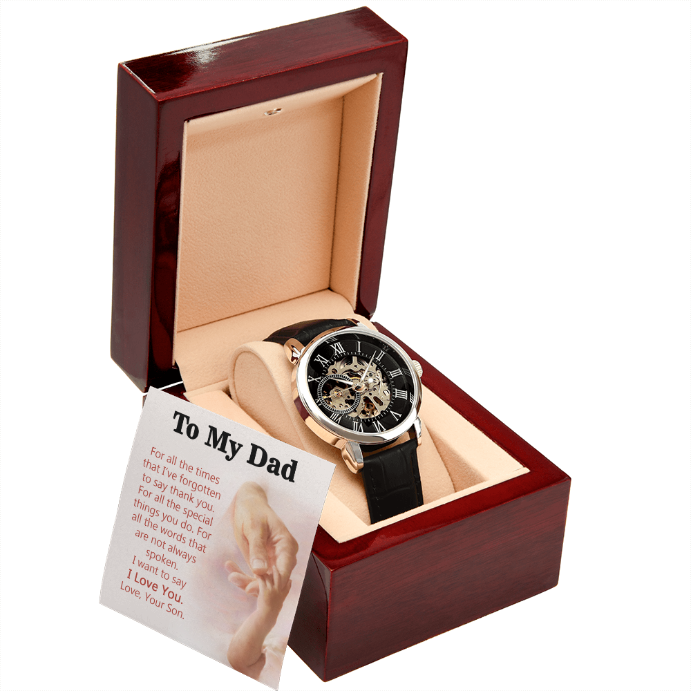 To My Dad Gift Watch | For All The Special Things You Do | Father's Day Gift | Jewelry | PB24-WOOD, PROD-2245490, PT-4320, USER-43062, W30044 | TageUnlimited