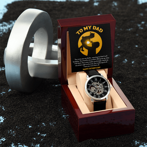 To My Dad Gift Watch | Your Arms Are My Shelter | Father's Day Gift | Jewelry | PB24-WOOD, PROD-2222093, PT-4320, USER-43062, W30044 | TageUnlimited