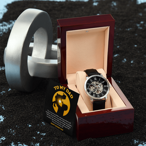 To My Dad Gift Watch | Your Arms Are My Shelter | Father's Day Gift | Jewelry | PB24-WOOD, PROD-2222093, PT-4320, USER-43062, W30044 | TageUnlimited