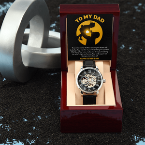 To My Dad Gift Watch | Your Arms Are My Shelter | Father's Day Gift | Jewelry | PB24-WOOD, PROD-2222093, PT-4320, USER-43062, W30044 | TageUnlimited