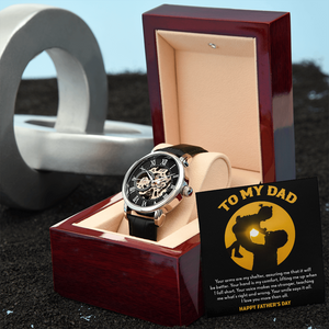 To My Dad Gift Watch | Your Arms Are My Shelter | Father's Day Gift | Jewelry | PB24-WOOD, PROD-2222093, PT-4320, USER-43062, W30044 | TageUnlimited