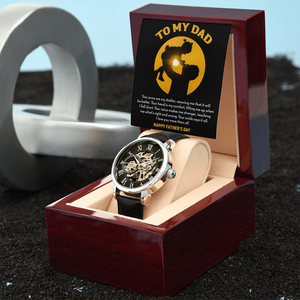 To My Dad Gift Watch | Your Arms Are My Shelter | Father's Day Gift | Jewelry | PB24-WOOD, PROD-2222093, PT-4320, USER-43062, W30044 | TageUnlimited