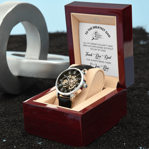 To The Greatest Dad Gift Watch | Thank You Dad For Always Being There | Jewelry | PB24-WOOD, PROD-2219694, PT-4320, USER-43062, W30044 | TageUnlimited