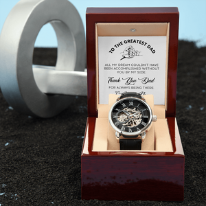 To The Greatest Dad Gift Watch | Thank You Dad For Always Being There | Jewelry | PB24-WOOD, PROD-2219694, PT-4320, USER-43062, W30044 | TageUnlimited
