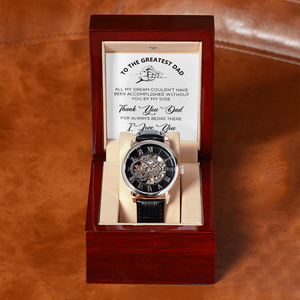 To The Greatest Dad Gift Watch | Thank You Dad For Always Being There | Jewelry | PB24-WOOD, PROD-2219694, PT-4320, USER-43062, W30044 | TageUnlimited