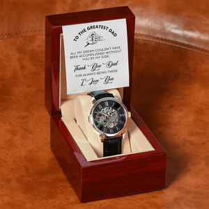 To The Greatest Dad Gift Watch | Thank You Dad For Always Being There | Jewelry | PB24-WOOD, PROD-2219694, PT-4320, USER-43062, W30044 | TageUnlimited