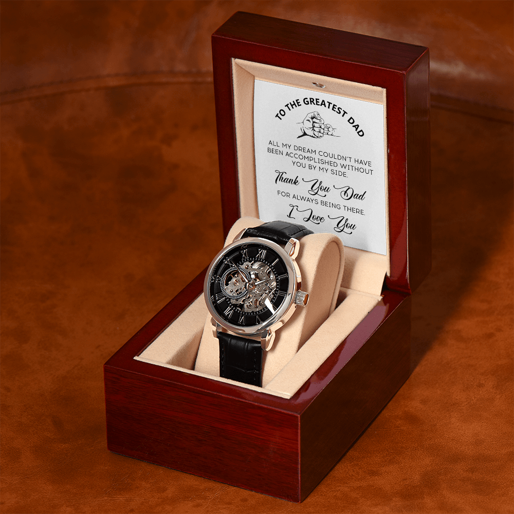 To The Greatest Dad Gift Watch | Thank You Dad For Always Being There | Jewelry | PB24-WOOD, PROD-2219694, PT-4320, USER-43062, W30044 | TageUnlimited