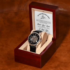 To The Greatest Dad Gift Watch | Thank You Dad For Always Being There | Jewelry | PB24-WOOD, PROD-2219694, PT-4320, USER-43062, W30044 | TageUnlimited