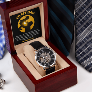 To My Dad Gift Watch | Your Arms Are My Shelter | Father's Day Gift | Jewelry | PB24-WOOD, PROD-2222093, PT-4320, USER-43062, W30044 | TageUnlimited