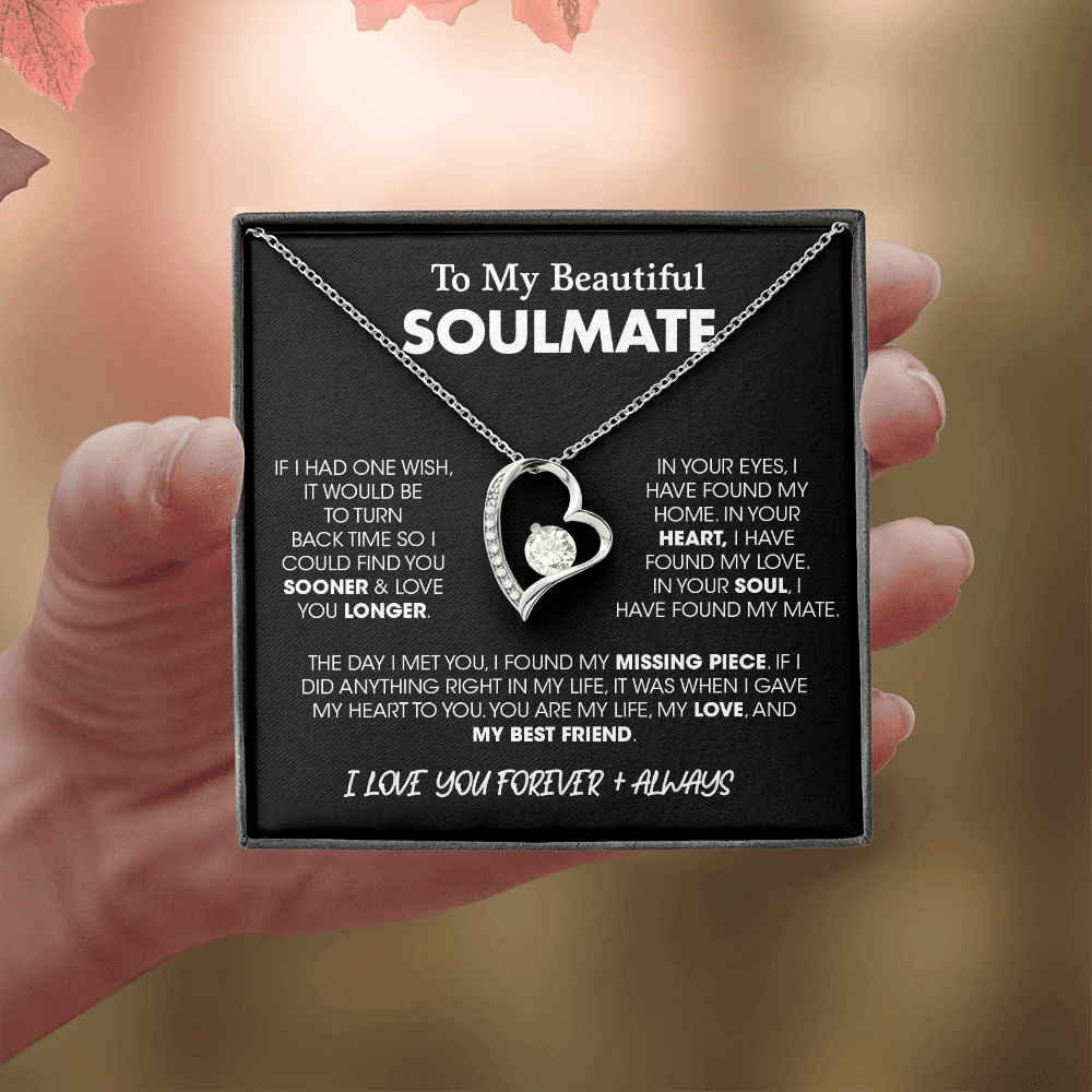 To My Beautiful Soulmate| If I Had One Wish | Jewelry | C30025TG, C30025TR, lx-C30025, PB23-WOOD, PROD-2164683, PT-781, TNM-1, USER-43062 | TageUnlimited