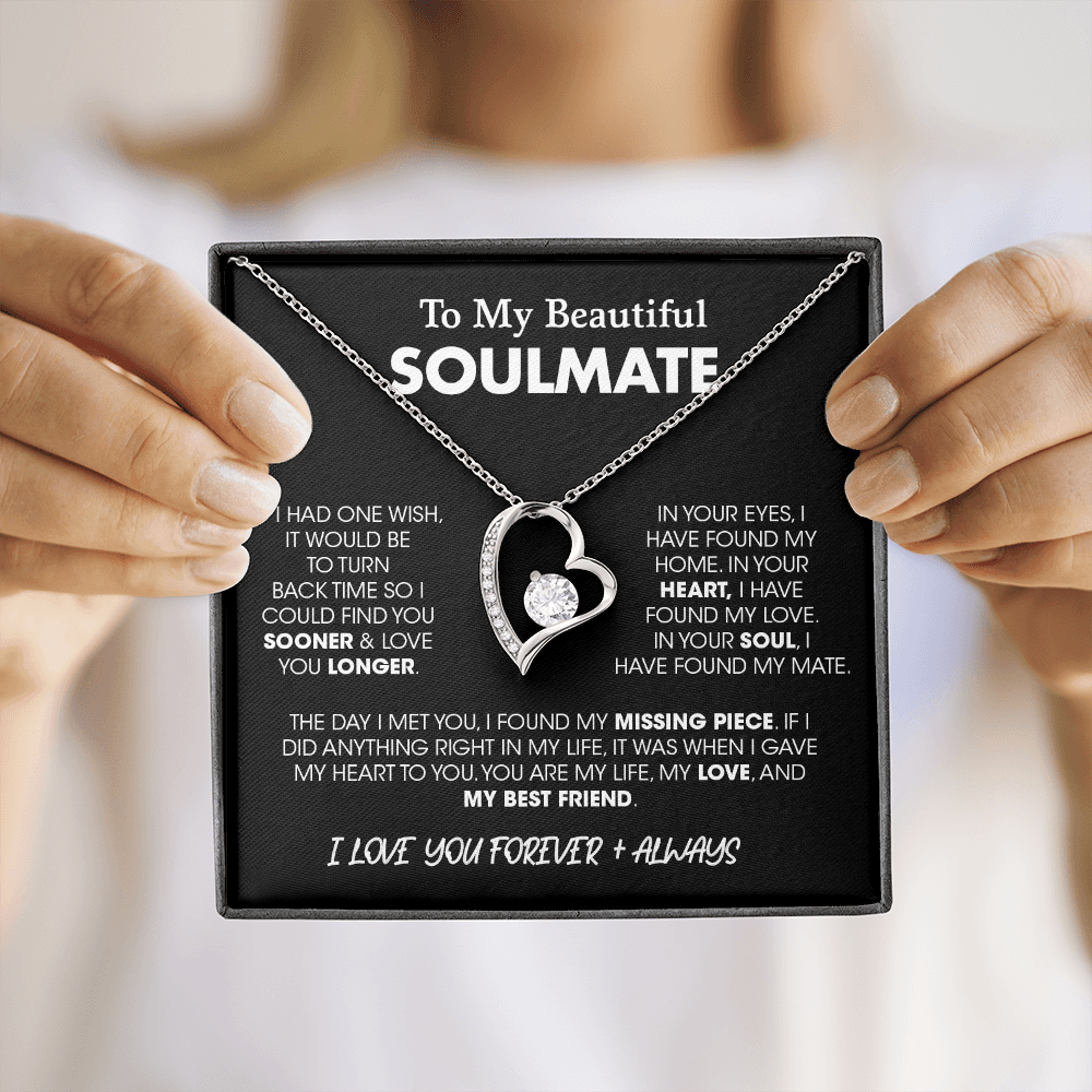 To My Beautiful Soulmate| If I Had One Wish | Jewelry | C30025TG, C30025TR, lx-C30025, PB23-WOOD, PROD-2164683, PT-781, TNM-1, USER-43062 | TageUnlimited