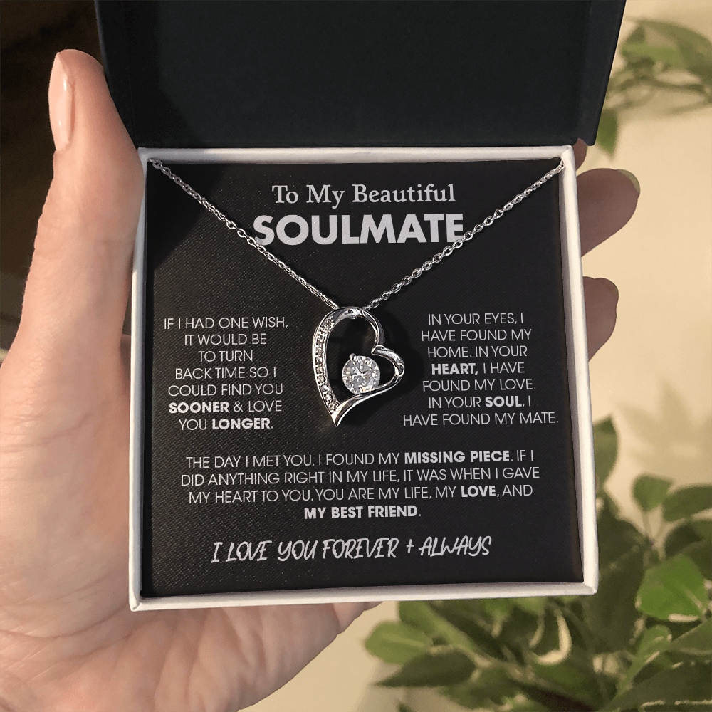 To My Beautiful Soulmate| If I Had One Wish | Jewelry | C30025TG, C30025TR, lx-C30025, PB23-WOOD, PROD-2164683, PT-781, TNM-1, USER-43062 | TageUnlimited