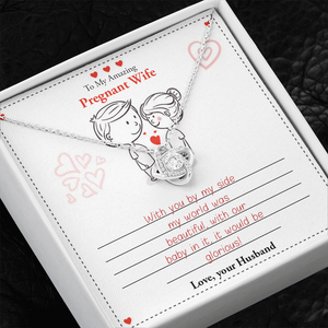 My Amazing Pregnant Wife | With You by My Side 💖💝(Love Knot Necklace) | Jewelry | C30011TG, C30011TR, lx-C30011, PB23-WOOD, PROD-1859619, PT-922, TNM-1, USER-43062 | TageUnlimited