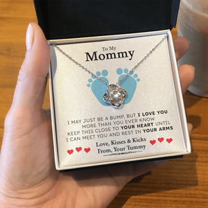 To my Mommy | I May Just Be A Bump 💙💎(Love Knot Necklace) | Jewelry | C30011TG, C30011TR, lx-C30011, PB23-WOOD, PROD-1875621, PT-922, TNM-1, USER-43062 | TageUnlimited