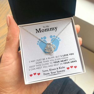 To my Mommy | I May Just Be A Bump 💙💎(Love Knot Necklace) | Jewelry | C30011TG, C30011TR, lx-C30011, PB23-WOOD, PROD-1875621, PT-922, TNM-1, USER-43062 | TageUnlimited