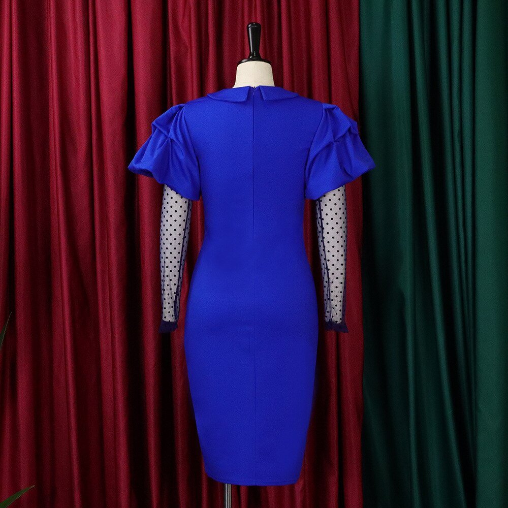 Autumn Winter New Dresses for Women Office Ladies Bodycon Solid Full Sleeve High Waisted Elegant Business Work Dress Midi Cloth | 0 | TageUnlimited