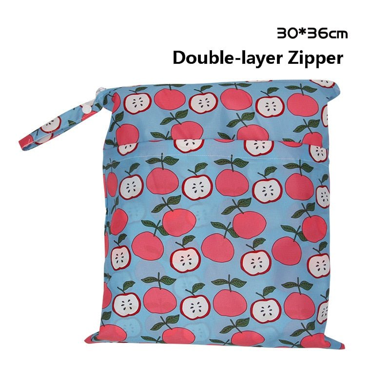 Baby Diaper Bag Cartoon Print Waterproof Wet Dry Nappy Zipper Handbag Stroller Carry Pack Travel Outdoor Wet Diaper Storage Bags | 0 | Tage-Active