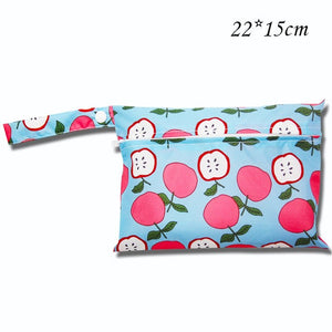 Baby Diaper Bag Cartoon Print Waterproof Wet Dry Nappy Zipper Handbag Stroller Carry Pack Travel Outdoor Wet Diaper Storage Bags | 0 | Tage-Active