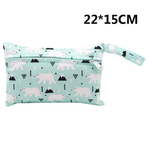 Baby Diaper Bag Cartoon Print Waterproof Wet Dry Nappy Zipper Handbag Stroller Carry Pack Travel Outdoor Wet Diaper Storage Bags | 0 | Tage-Active