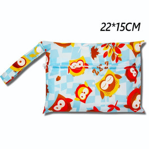 Baby Diaper Bag Cartoon Print Waterproof Wet Dry Nappy Zipper Handbag Stroller Carry Pack Travel Outdoor Wet Diaper Storage Bags | 0 | Tage-Active