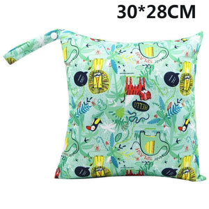 Baby Diaper Bag Cartoon Print Waterproof Wet Dry Nappy Zipper Handbag Stroller Carry Pack Travel Outdoor Wet Diaper Storage Bags | 0 | Tage-Active