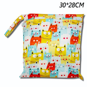 Baby Diaper Bag Cartoon Print Waterproof Wet Dry Nappy Zipper Handbag Stroller Carry Pack Travel Outdoor Wet Diaper Storage Bags | 0 | Tage-Active