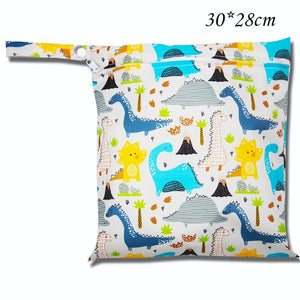 Baby Diaper Bag Cartoon Print Waterproof Wet Dry Nappy Zipper Handbag Stroller Carry Pack Travel Outdoor Wet Diaper Storage Bags | 0 | Tage-Active