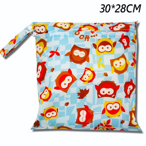 Baby Diaper Bag Cartoon Print Waterproof Wet Dry Nappy Zipper Handbag Stroller Carry Pack Travel Outdoor Wet Diaper Storage Bags | 0 | Tage-Active