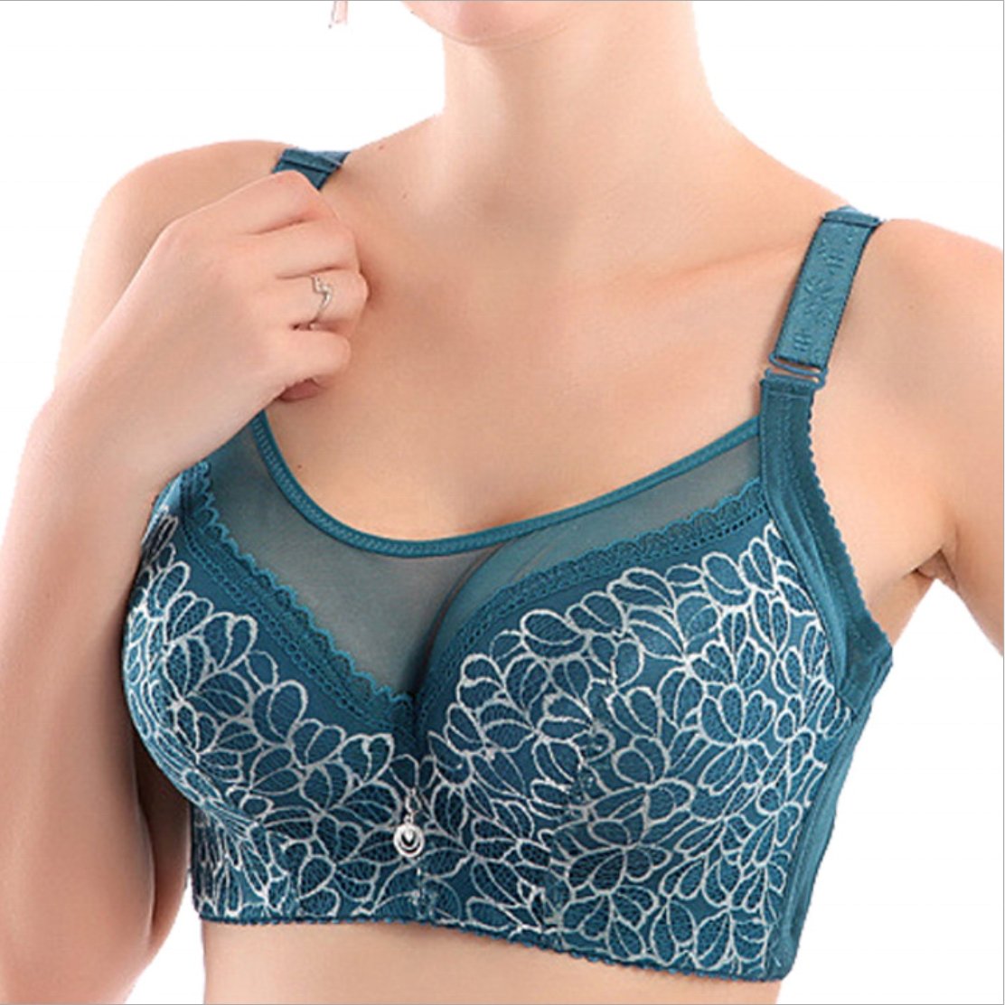 bras for women summer plus large big size lady thin push up bralette gather lace crop top sexy brassiere girl | Tage-Active
