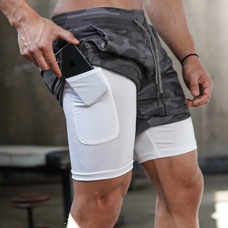 Camo Running Basketball Shorts Men Gym Sports Shorts 2 In 1 Quick Dry Workout Training Gym Fitness Jogging Pants Breathable | TageUnlimited