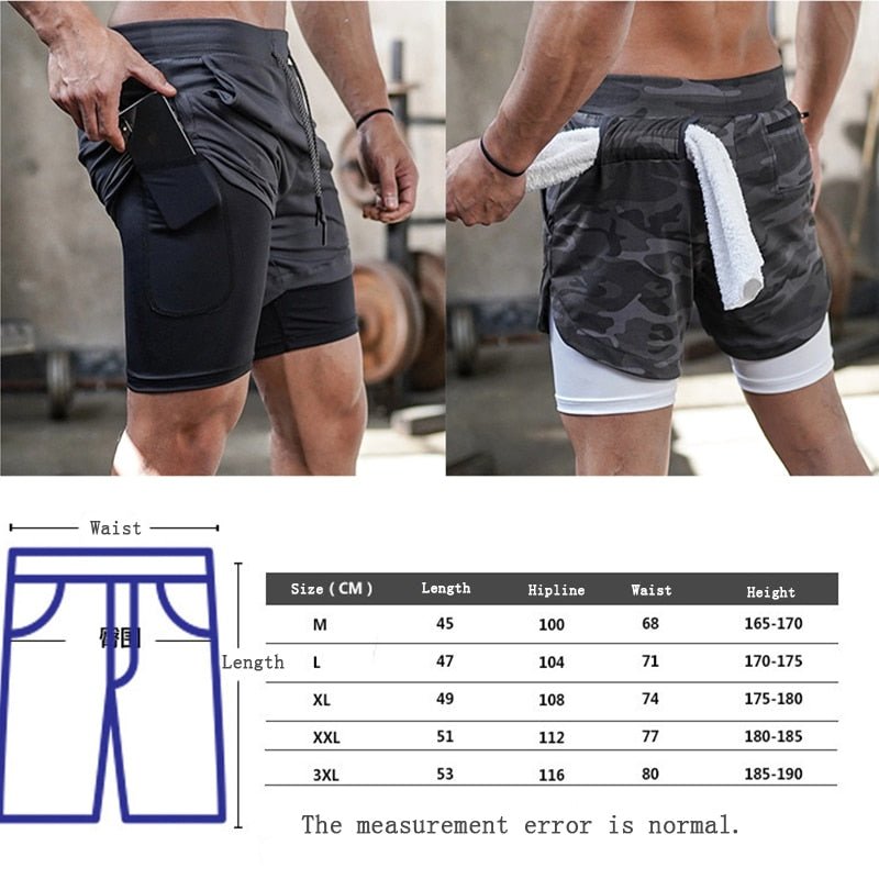 Camo Running Basketball Shorts Men Gym Sports Shorts 2 In 1 Quick Dry Workout Training Gym Fitness Jogging Pants Breathable | TageUnlimited