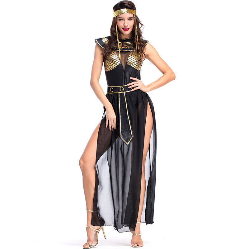 Carnival Party Halloween Egyptian Cleopatra Costume Women Adult Egypt Queen Cosplay Costumes Sexy Golden Fancy Dress | Tage-Active